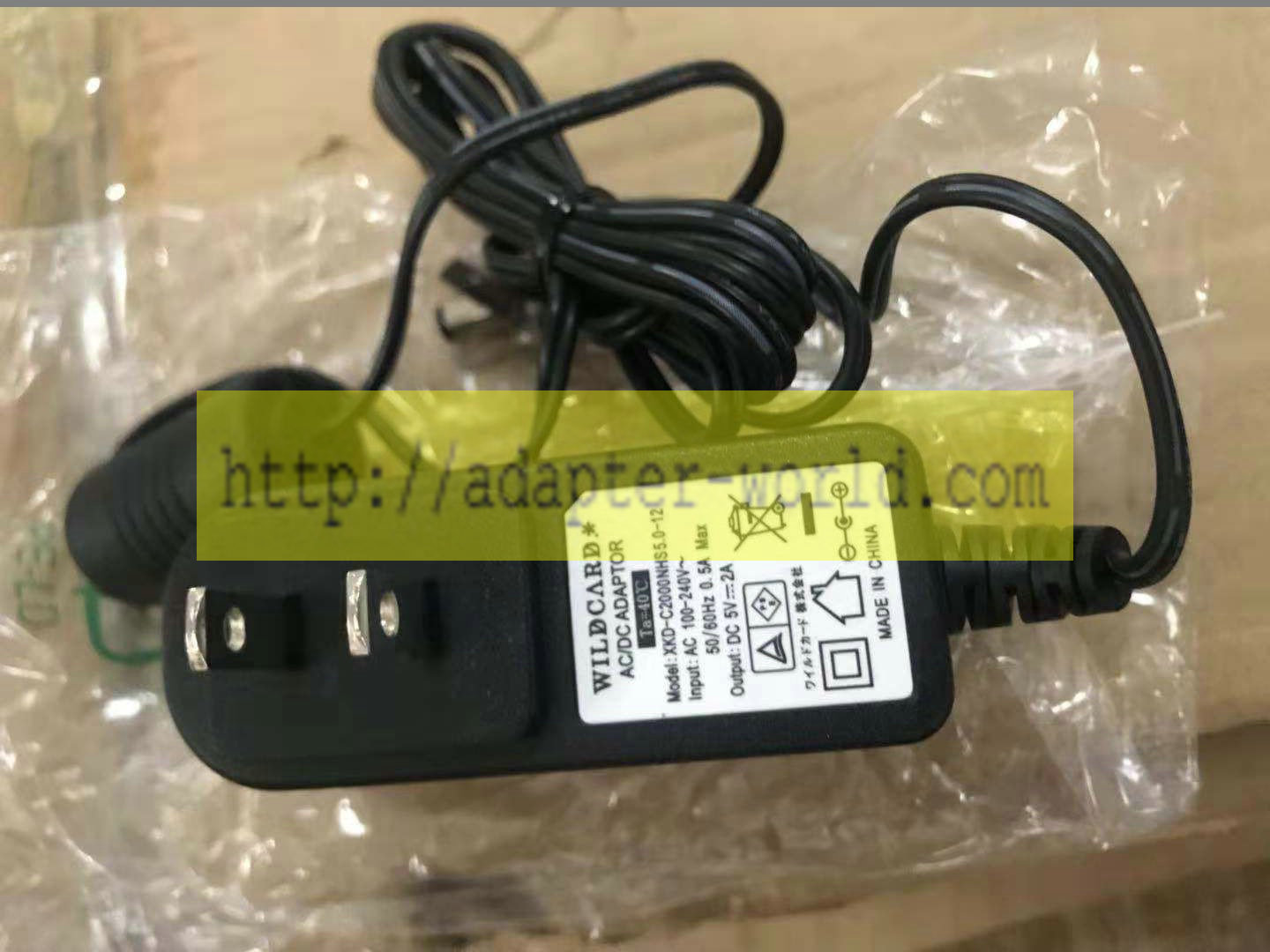 *Brand NEW* WILDCARD DC 5V 2A XKD-C2000NHS5.0-12 AC DC Adapter POWER SUPPLY