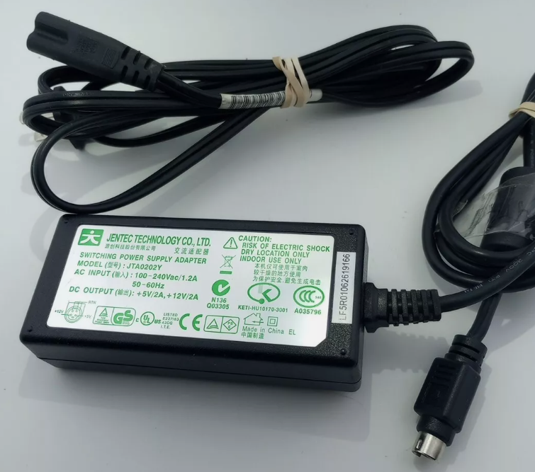 *Brand NEW*5V-12V 2A AC Adapter Genuine Jentec JTA0202Y 4-Pin Switching w/Cord Power Supply