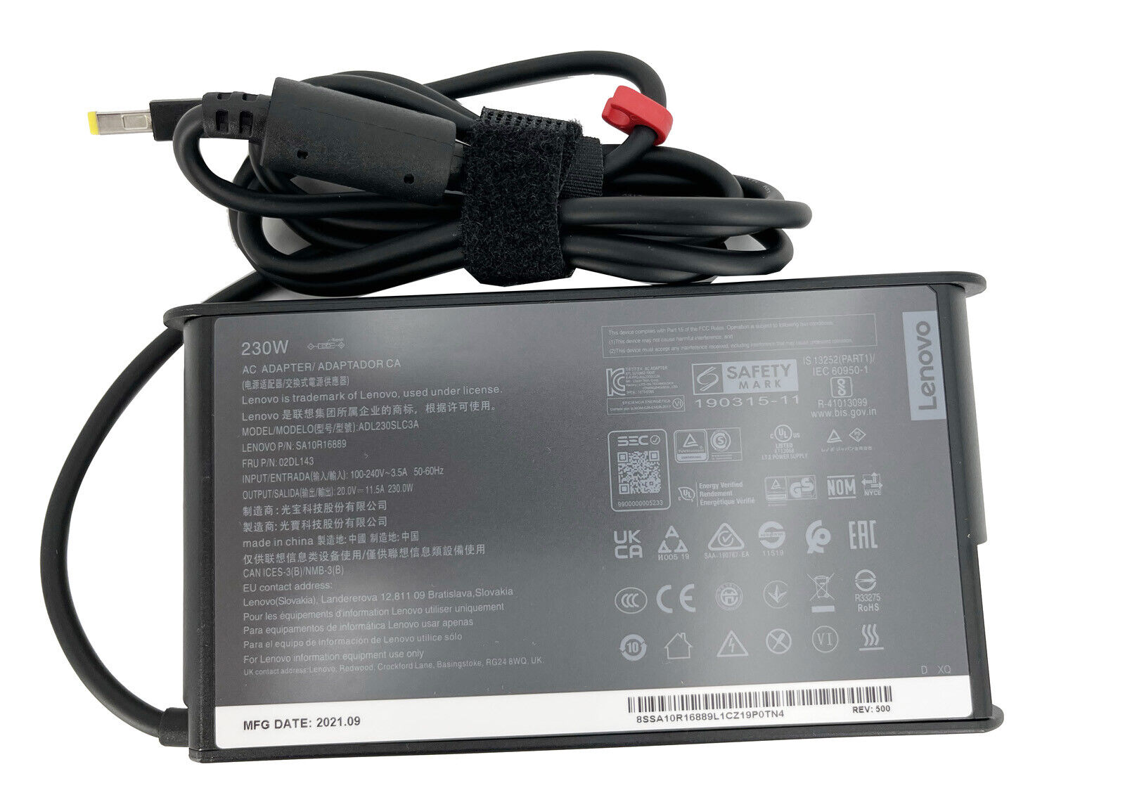 *Brand NEW* For LENOVO T540P W540 P71 20V 11.5A 230W USB ADL230SDC3A AC adapter Charger - Click Image to Close