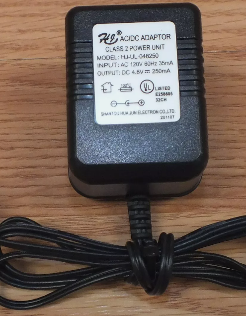 *Brand NEW*Genuine HJ HJ-UL-048250 4.8V 250mA AC/DC Adapter Power Supply