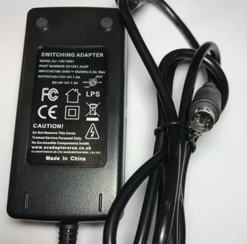 *Brand NEW*12V 5V 1.5A AC-DC Adapter same as APD DA-30C01 5-Pin Din Plug Power Supply