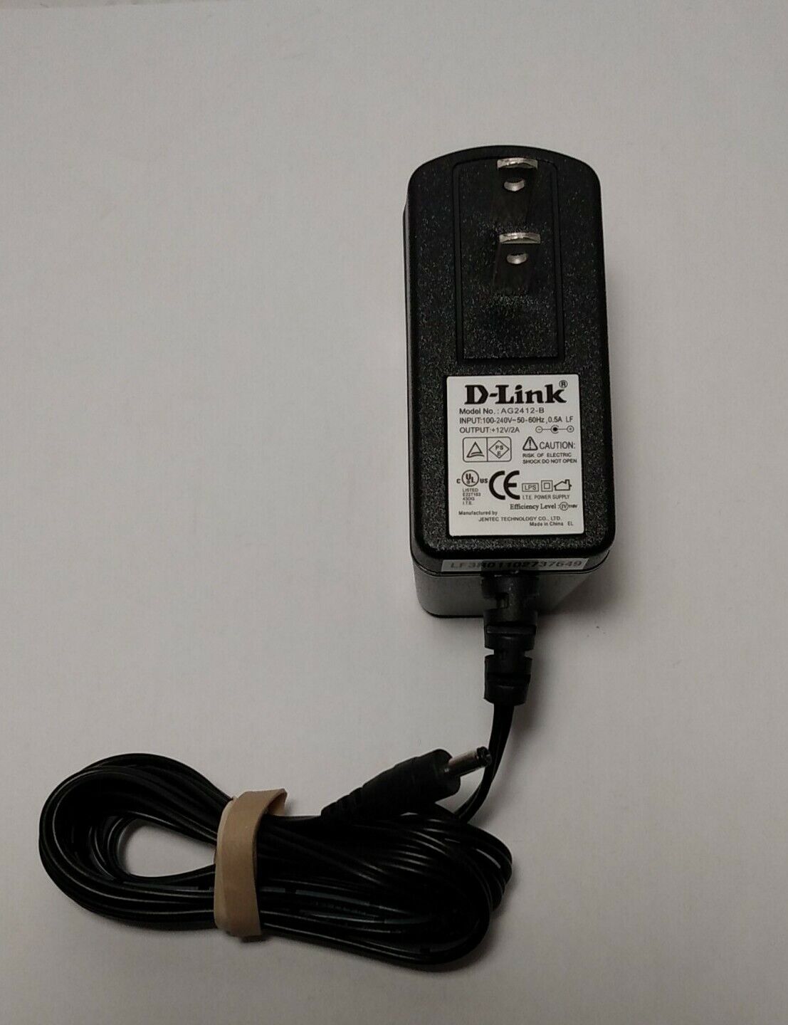 *Brand NEW* Genuine D-Link JENTEC AG2412-B Output 12V 2A (Tested) AC/DC Power Supply Adapter - Click Image to Close