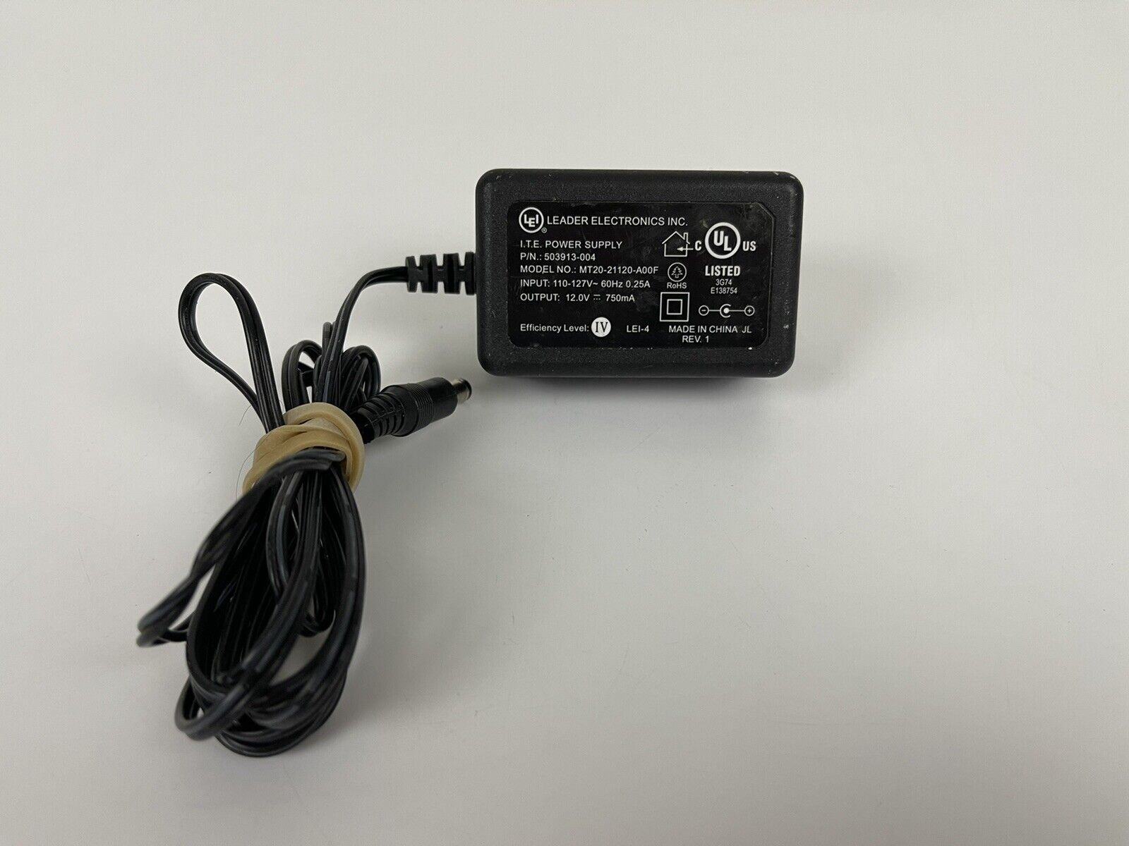 *Brand NEW*Charger 12V DC 750mAh LEI MT20-21120-A00F AC Power Supply Adapter