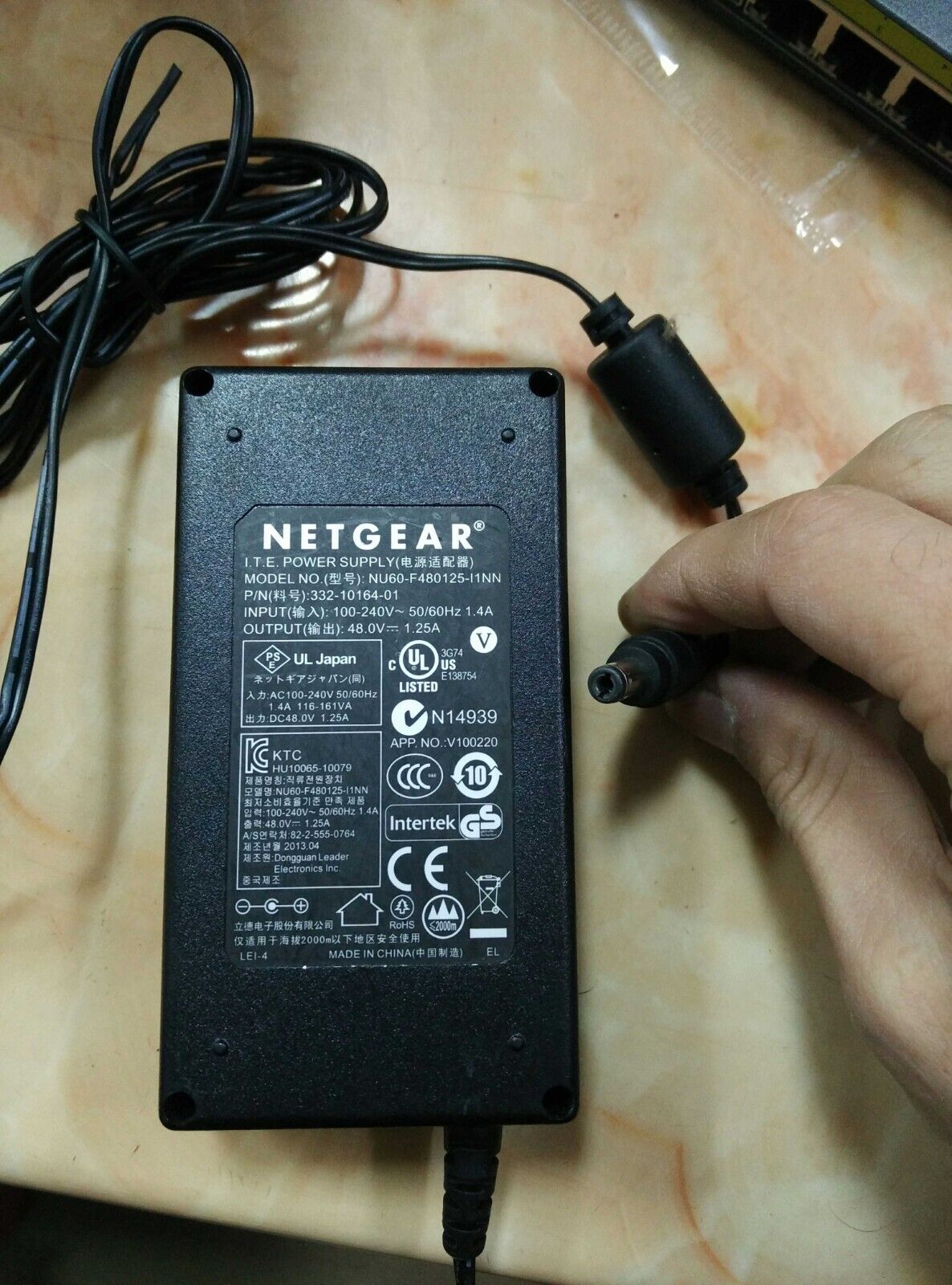 *Brand NEW*original Netgear NU60-F480125-I1NN AC/DC Adapter 332-10164-01 48V 1.25A big mo Compatible Brand: Ne