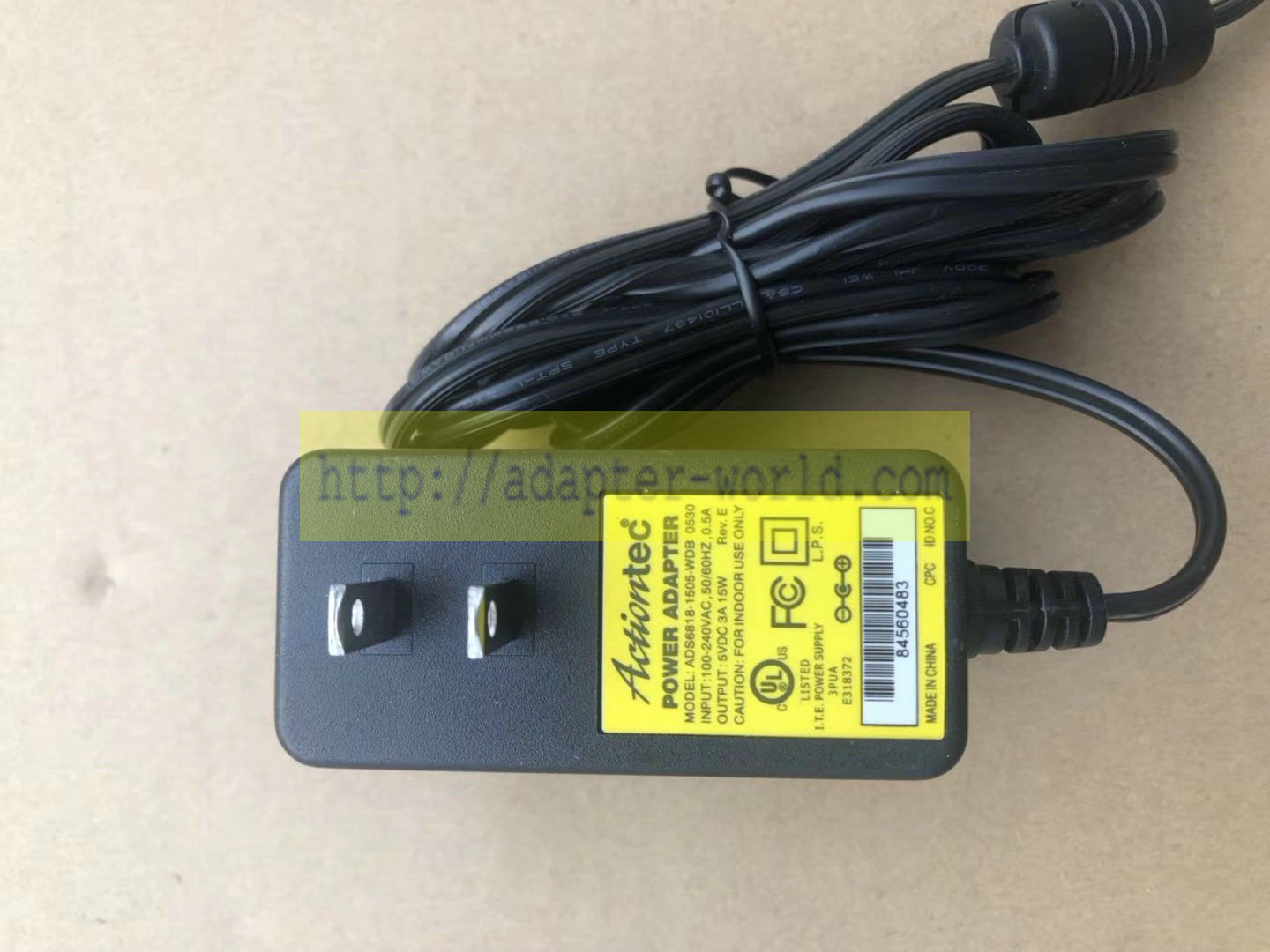 *Brand NEW*Actiontec 5VDC 3A 15W AC DC Adapter ADS6818-1505-WDB 0530 POWER SUPPLY - Click Image to Close