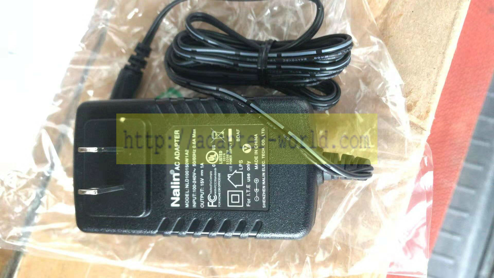 *Brand NEW* Nalin 15V 1A AC DC Adapter NLD100150W1A2 POWER SUPPLY